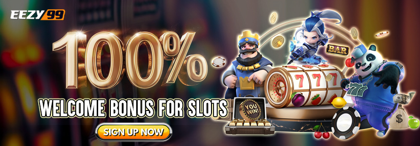 100% WELCOME BONUS FOR SLOTS